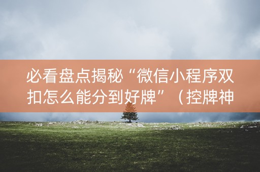 必看盘点揭秘“微信小程序双扣怎么能分到好牌”（控牌神器)