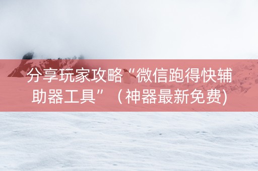分享玩家攻略“微信跑得快辅助器工具”（神器最新免费)