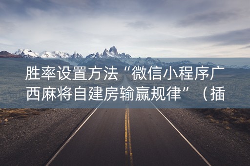 胜率设置方法“微信小程序广西麻将自建房输赢规律”（插件开挂免费AI)