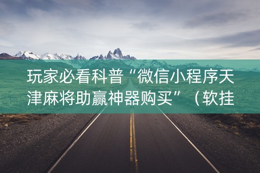 玩家必看科普“微信小程序天津麻将助赢神器购买”（软挂神器)