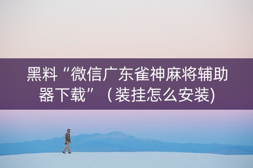 黑料“微信广东雀神麻将辅助器下载”（装挂怎么安装)