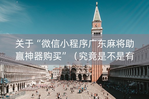 关于“微信小程序广东麻将助赢神器购买”（究竟是不是有挂)