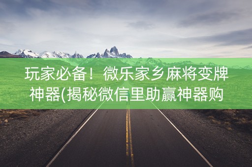 玩家必备！微乐家乡麻将变牌神器(揭秘微信里助赢神器购买)