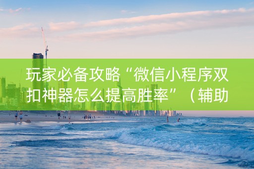 玩家必备攻略“微信小程序双扣神器怎么提高胜率”（辅助器下载)