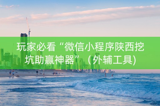 玩家必看“微信小程序陕西挖坑助赢神器”（外辅工具)