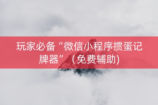 玩家必备“微信小程序掼蛋记牌器”（免费辅助)