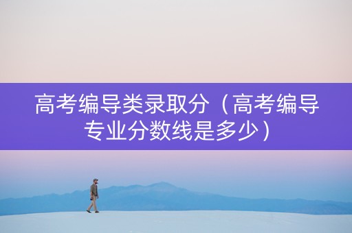 高考编导类录取分（高考编导专业分数线是多少）
