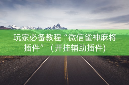 玩家必备教程“微信雀神麻将插件”（开挂辅助插件)