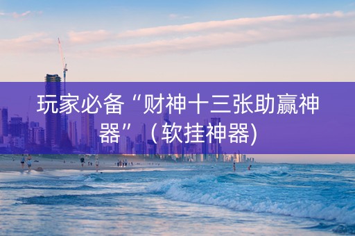 玩家必备“财神十三张助赢神器”（软挂神器)