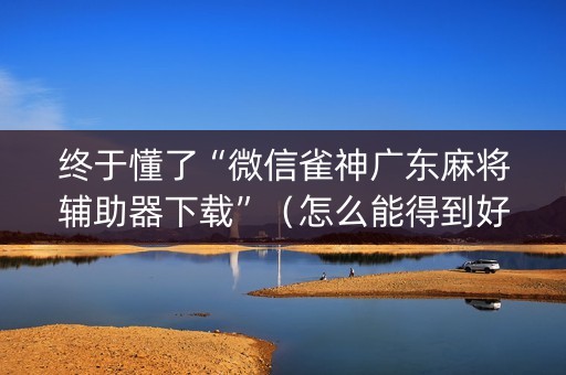 终于懂了“微信雀神广东麻将辅助器下载”（怎么能得到好牌)