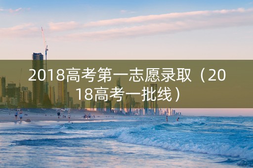 2018高考第一志愿录取（2018高考一批线）
