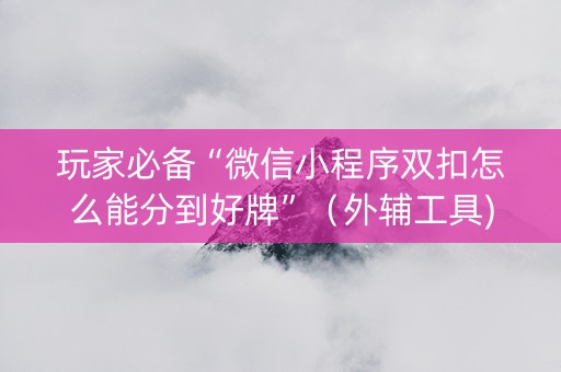 玩家必备“微信小程序双扣怎么能分到好牌”（外辅工具)
