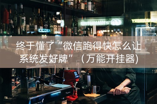 终于懂了“微信跑得快怎么让系统发好牌”（万能开挂器)