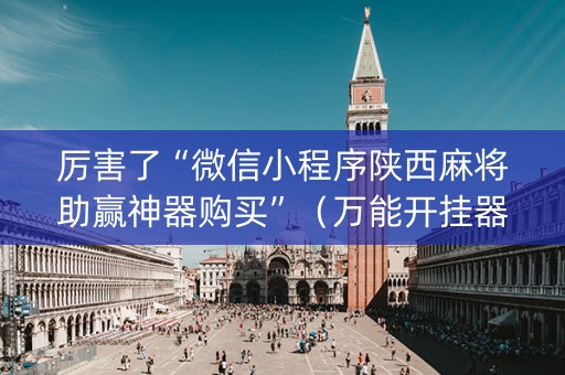 厉害了“微信小程序陕西麻将助赢神器购买”（万能开挂器)