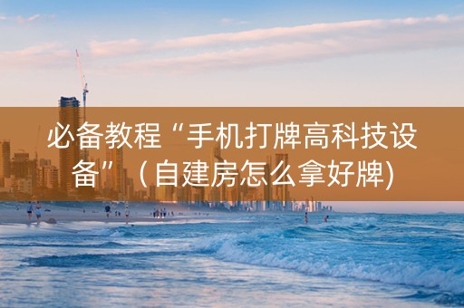 必备教程“手机打牌高科技设备”（自建房怎么拿好牌)
