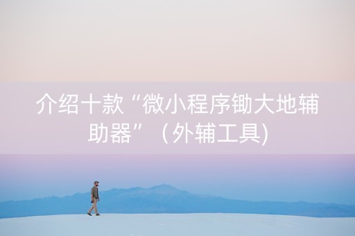 介绍十款“微小程序锄大地辅助器”（外辅工具)