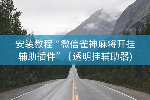 安装教程“微信雀神麻将开挂辅助插件”（透明挂辅助器)