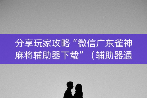 分享玩家攻略“微信广东雀神麻将辅助器下载”（辅助器通用版)