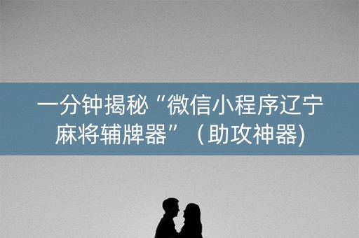 一分钟揭秘“微信小程序辽宁麻将辅牌器”（助攻神器)