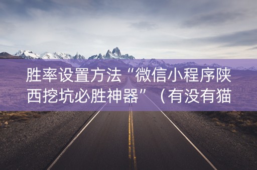胜率设置方法“微信小程序陕西挖坑必胜神器”（有没有猫腻)