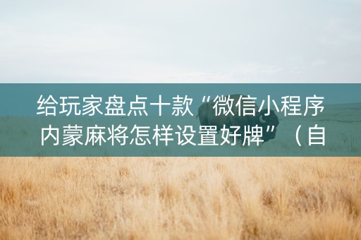 给玩家盘点十款“微信小程序内蒙麻将怎样设置好牌”（自建房胜负规律)