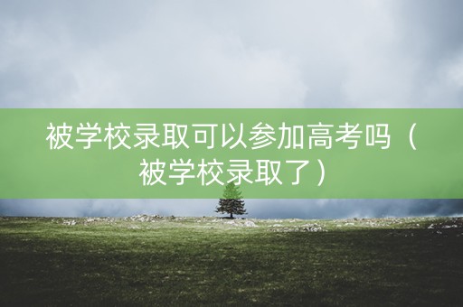 被学校录取可以参加高考吗（被学校录取了）