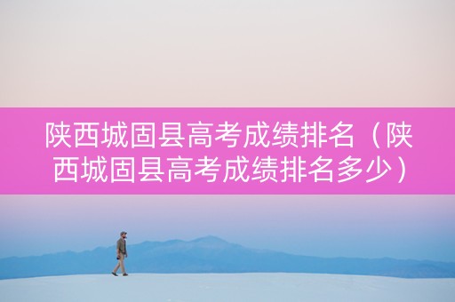 陕西城固县高考成绩排名（陕西城固县高考成绩排名多少）
