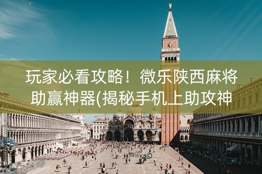 玩家必看攻略！微乐陕西麻将助赢神器(揭秘手机上助攻神器)