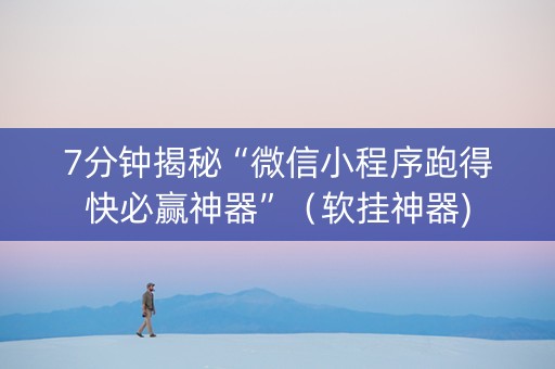 7分钟揭秘“微信小程序跑得快必赢神器”（软挂神器)