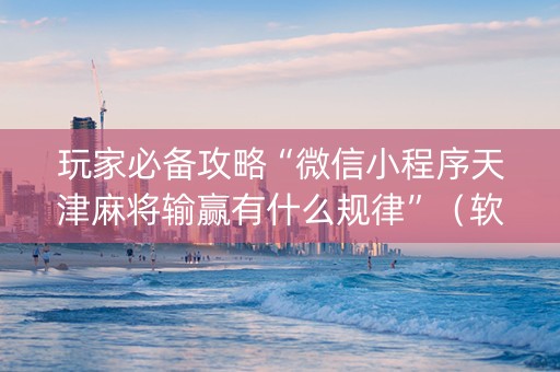 玩家必备攻略“微信小程序天津麻将输赢有什么规律”（软挂神器)