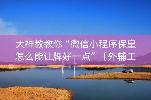 大神教教你“微信小程序保皇怎么能让牌好一点”（外辅工具)