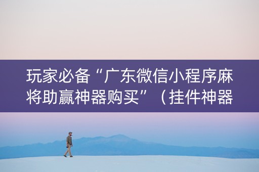 玩家必备“广东微信小程序麻将助赢神器购买”（挂件神器)