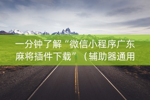 一分钟了解“微信小程序广东麻将插件下载”（辅助器通用版)