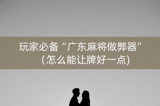 玩家必备“广东麻将做弊器”（怎么能让牌好一点)