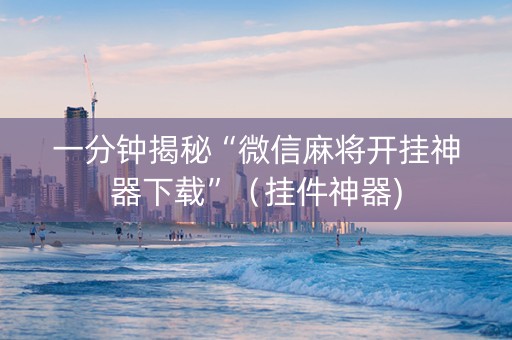 一分钟揭秘“微信麻将开挂神器下载”（挂件神器)