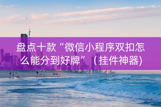 盘点十款“微信小程序双扣怎么能分到好牌”（挂件神器)