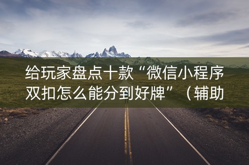 给玩家盘点十款“微信小程序双扣怎么能分到好牌”（辅助软件)