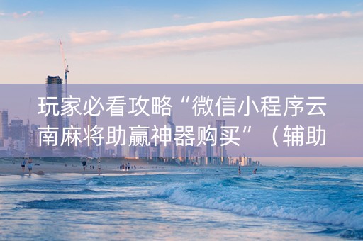 玩家必看攻略“微信小程序云南麻将助赢神器购买”（辅助器下载)