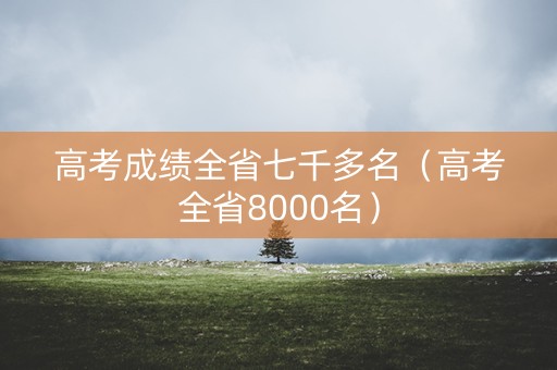 高考成绩全省七千多名（高考全省8000名）