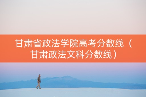 甘肃省政法学院高考分数线（甘肃政法文科分数线）