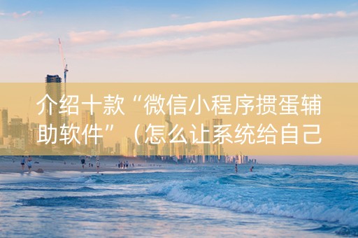 介绍十款“微信小程序掼蛋辅助软件”（怎么让系统给自己好牌)