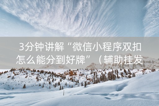 3分钟讲解“微信小程序双扣怎么能分到好牌”（辅助挂发牌规律)
