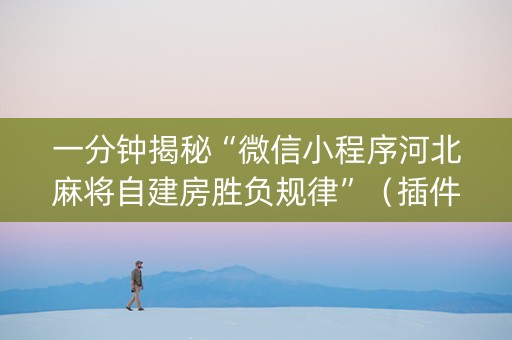 一分钟揭秘“微信小程序河北麻将自建房胜负规律”（插件开挂免费AI)