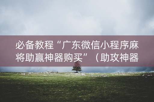 必备教程“广东微信小程序麻将助赢神器购买”（助攻神器)