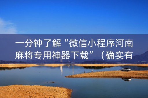 一分钟了解“微信小程序河南麻将专用神器下载”（确实有插件吗)
