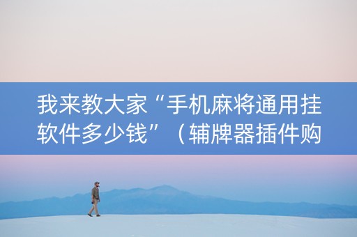 我来教大家“手机麻将通用挂软件多少钱”（辅牌器插件购买)