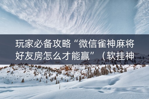 玩家必备攻略“微信雀神麻将好友房怎么才能赢”（软挂神器)
