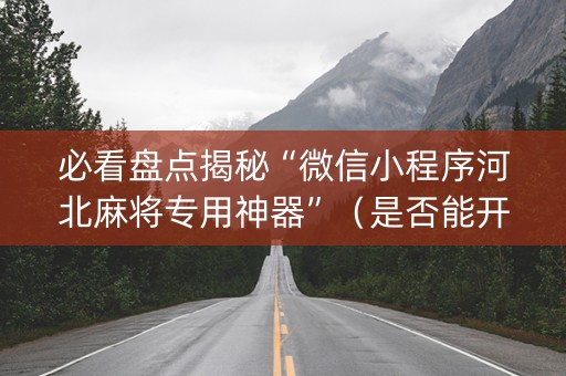 必看盘点揭秘“微信小程序河北麻将专用神器”（是否能开挂)
