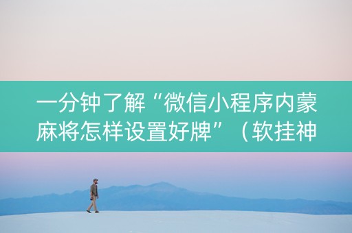 一分钟了解“微信小程序内蒙麻将怎样设置好牌”（软挂神器)