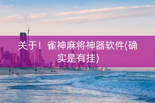 关于！雀神麻将神器软件(确实是有挂)